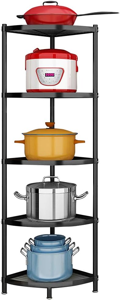 5-Tier Metal Corner Storage Rack