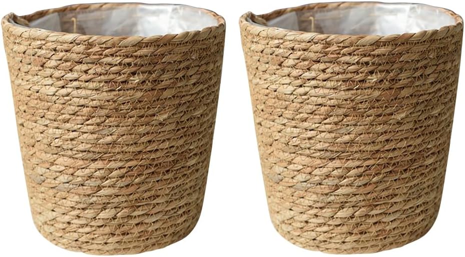 Woven Seagrass Planter Basket With Liner