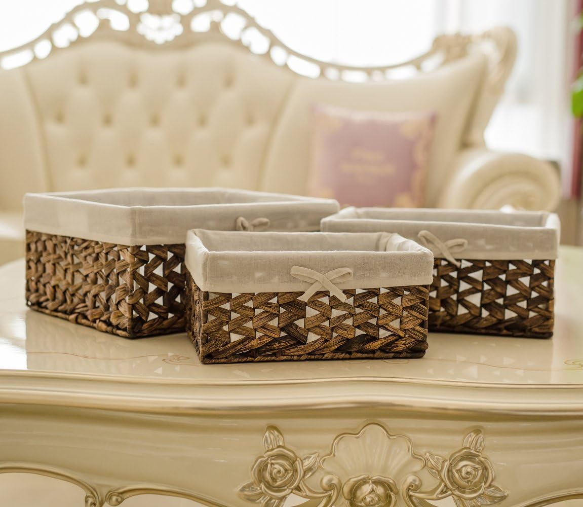 Water Hyacinth Storage Bin With Handle