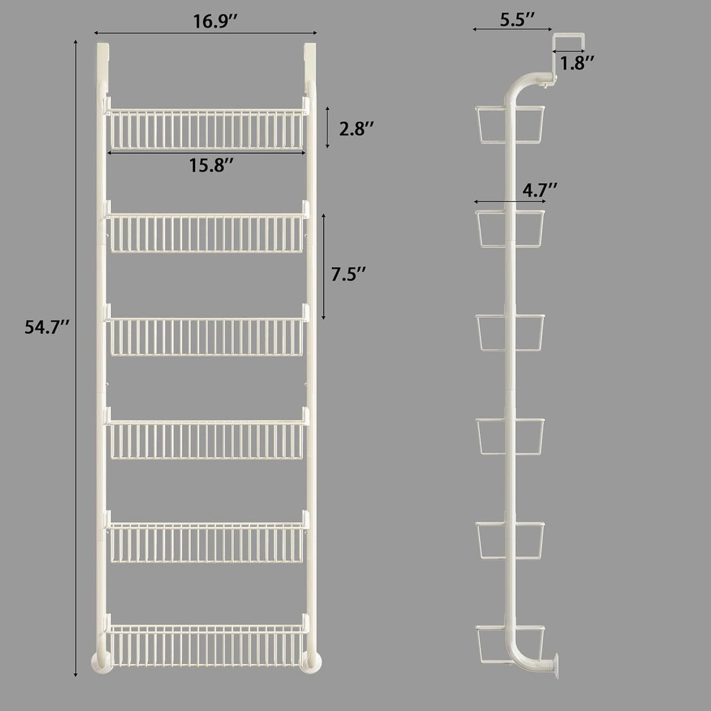 Over Door 6-Tier Hanging Spice Rack