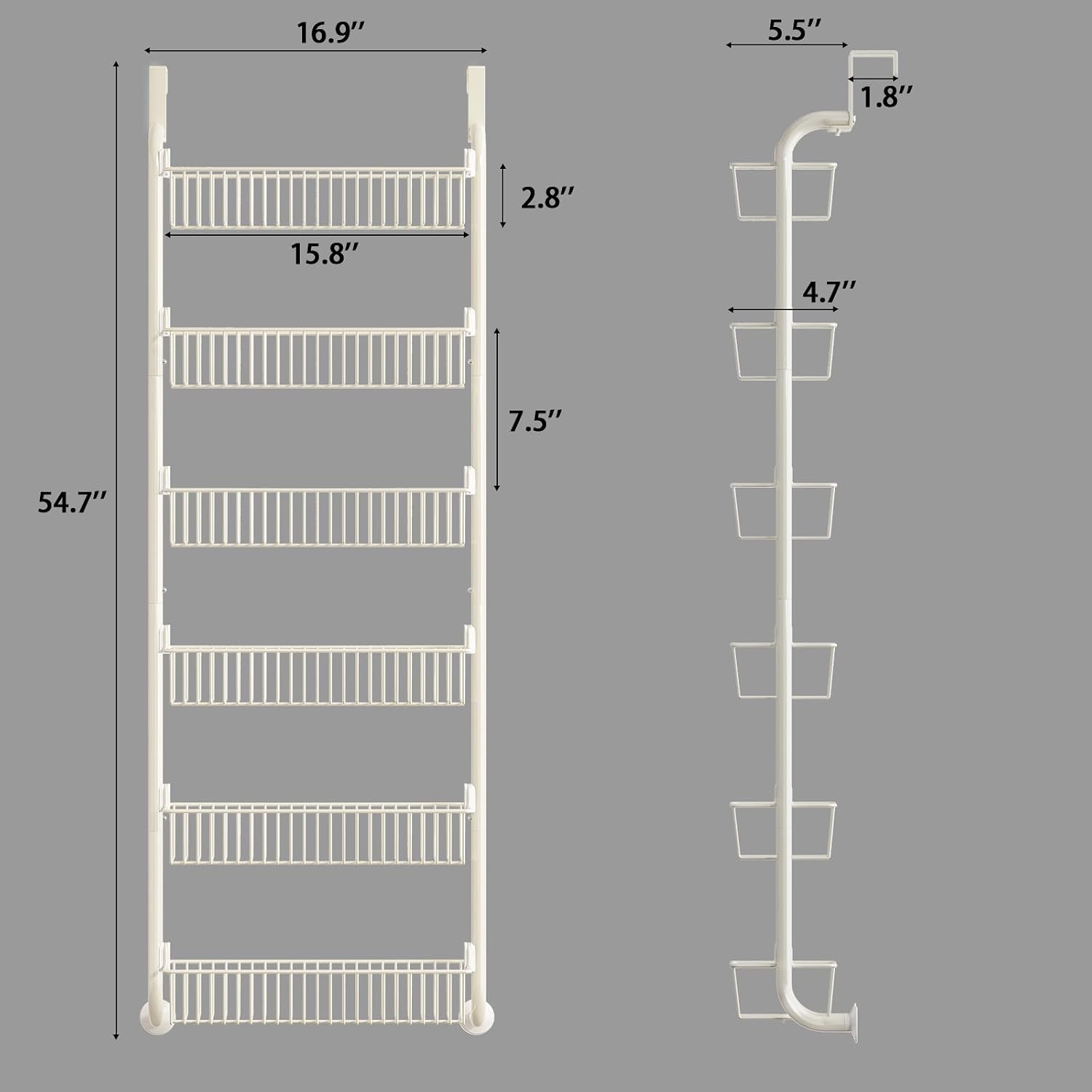 Over Door 6-Tier Hanging Spice Rack