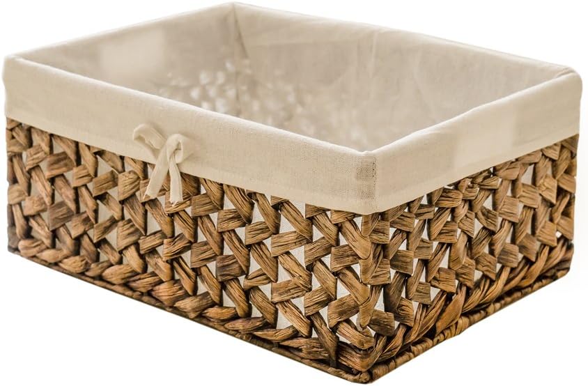 Water Hyacinth Storage Bin With Handle