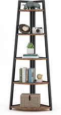 5-Tier Tall Corner Bookshelf