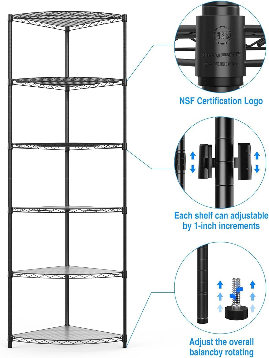 Adjustable Heavy Duty Wire Shelving Unit
