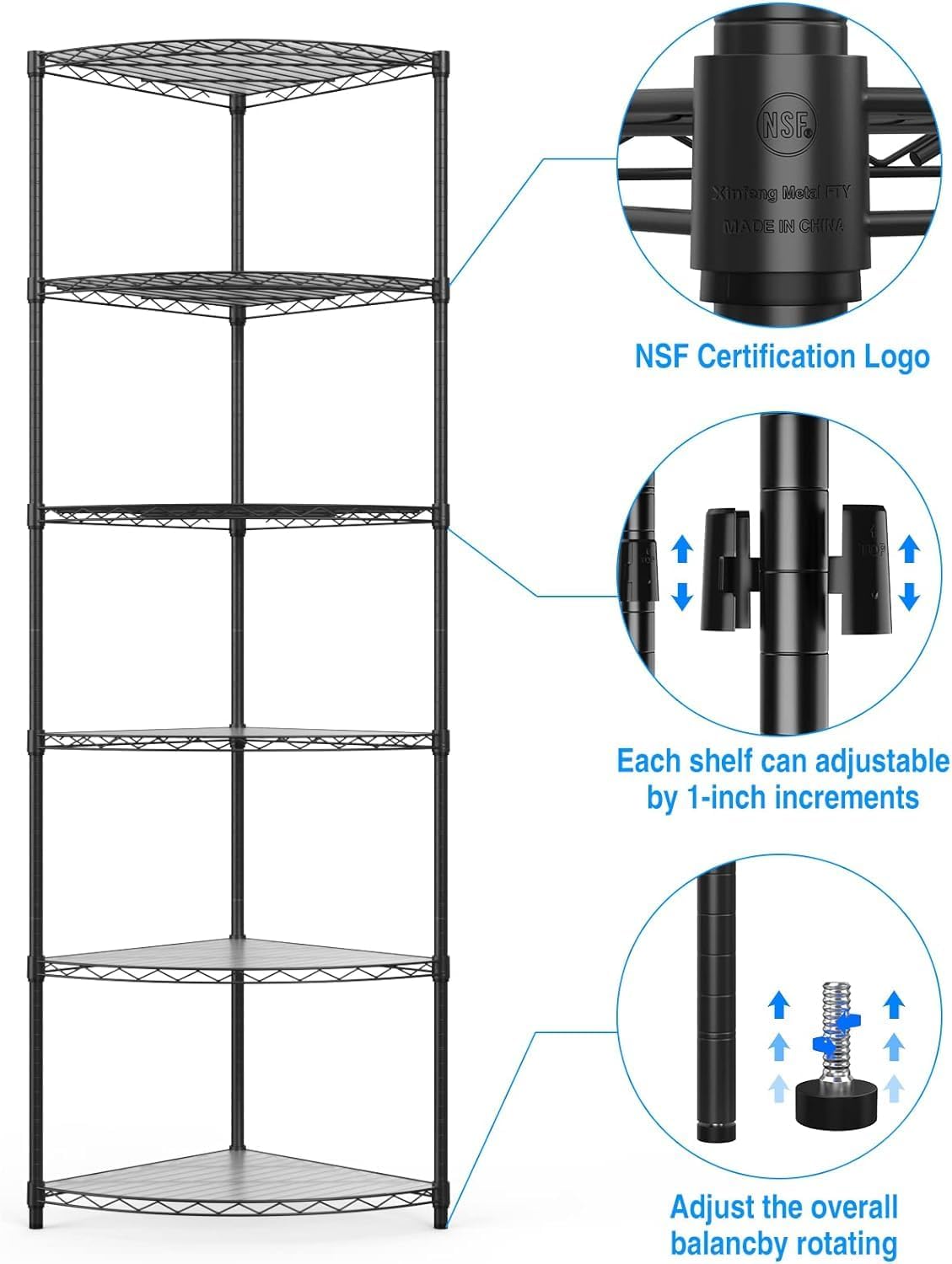Adjustable Heavy Duty Wire Shelving Unit