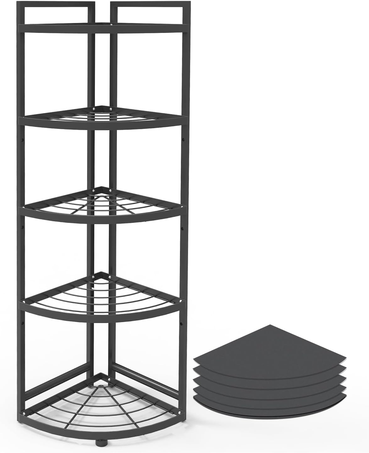 5-Tier Iron Kitchen Corner Storage Rack