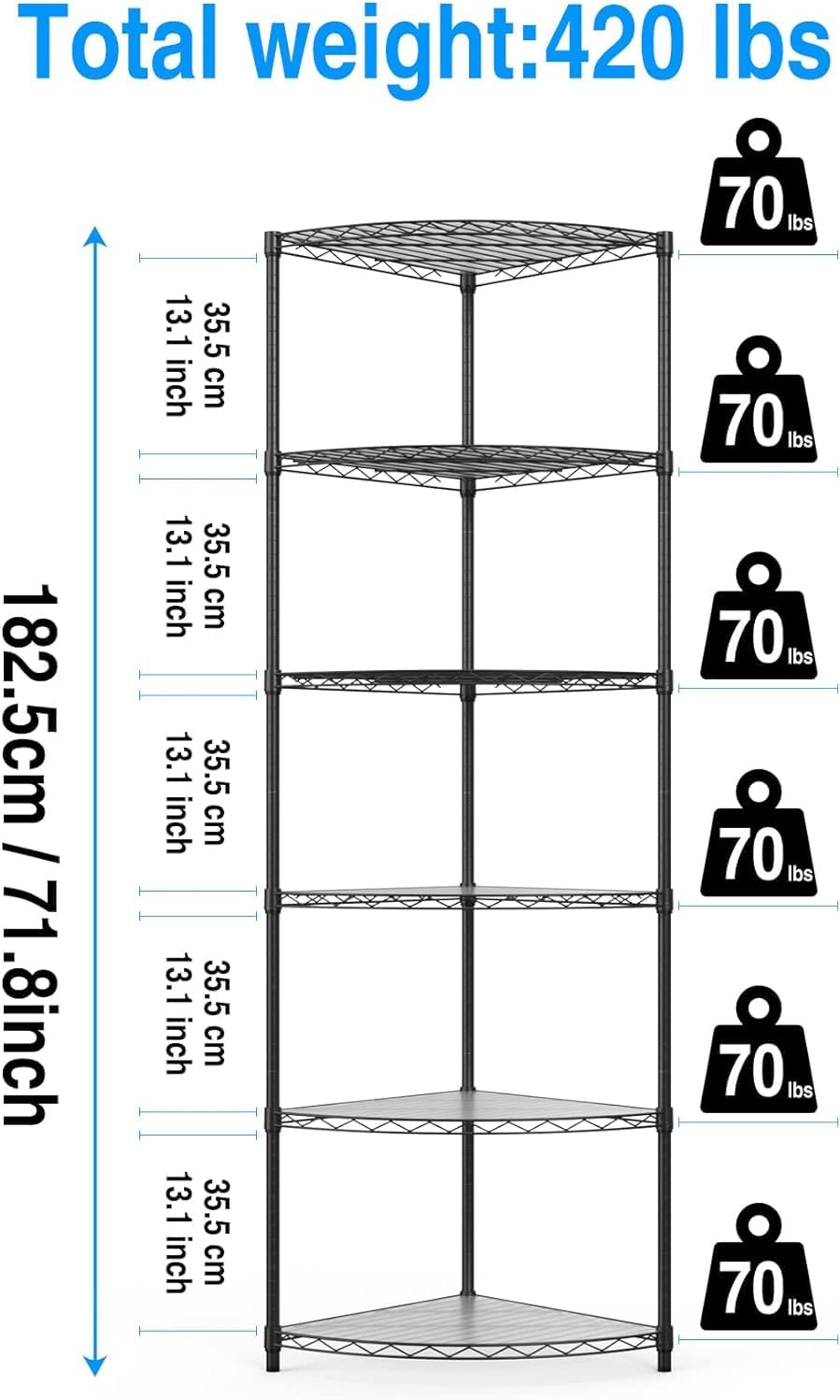 Adjustable Heavy Duty Wire Shelving Unit