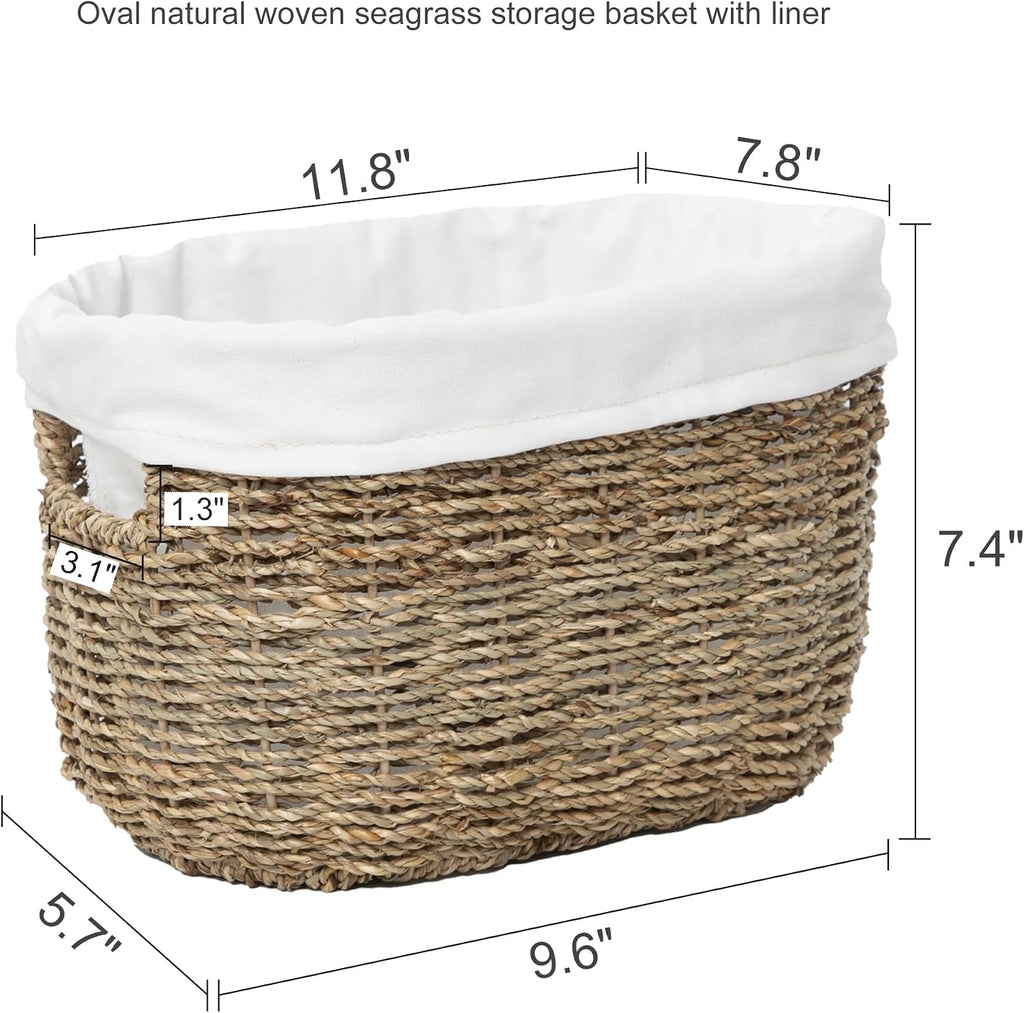 Handwoven Seagrass Serving Basket