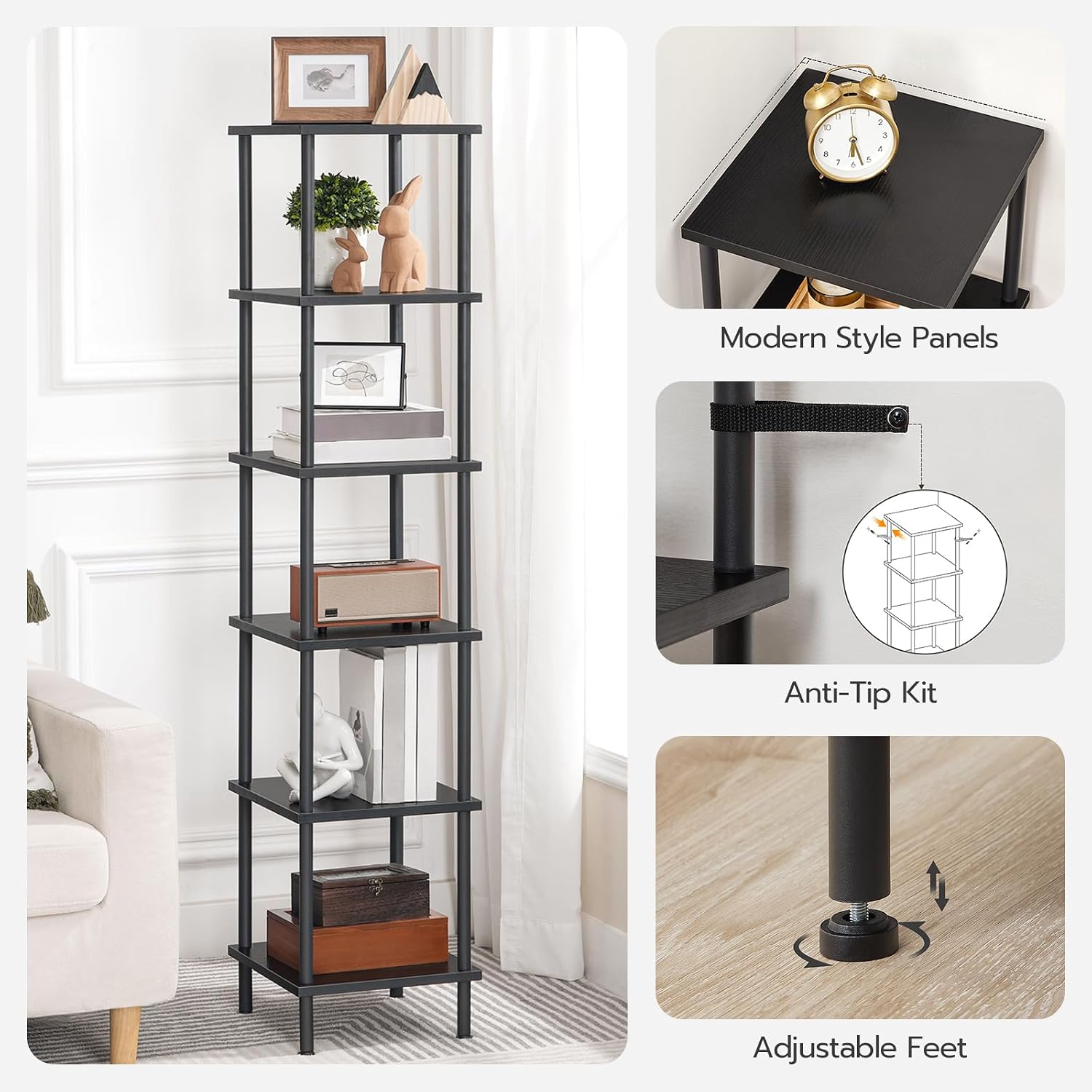 6-Tier Corner Display Storage Rack