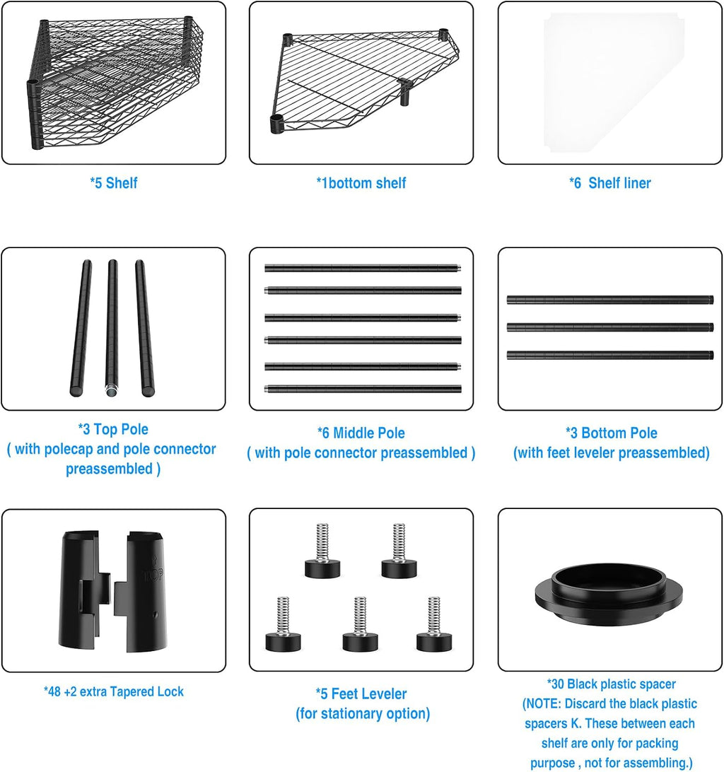 Heavy Duty Adjustable Wire Shelving Unit