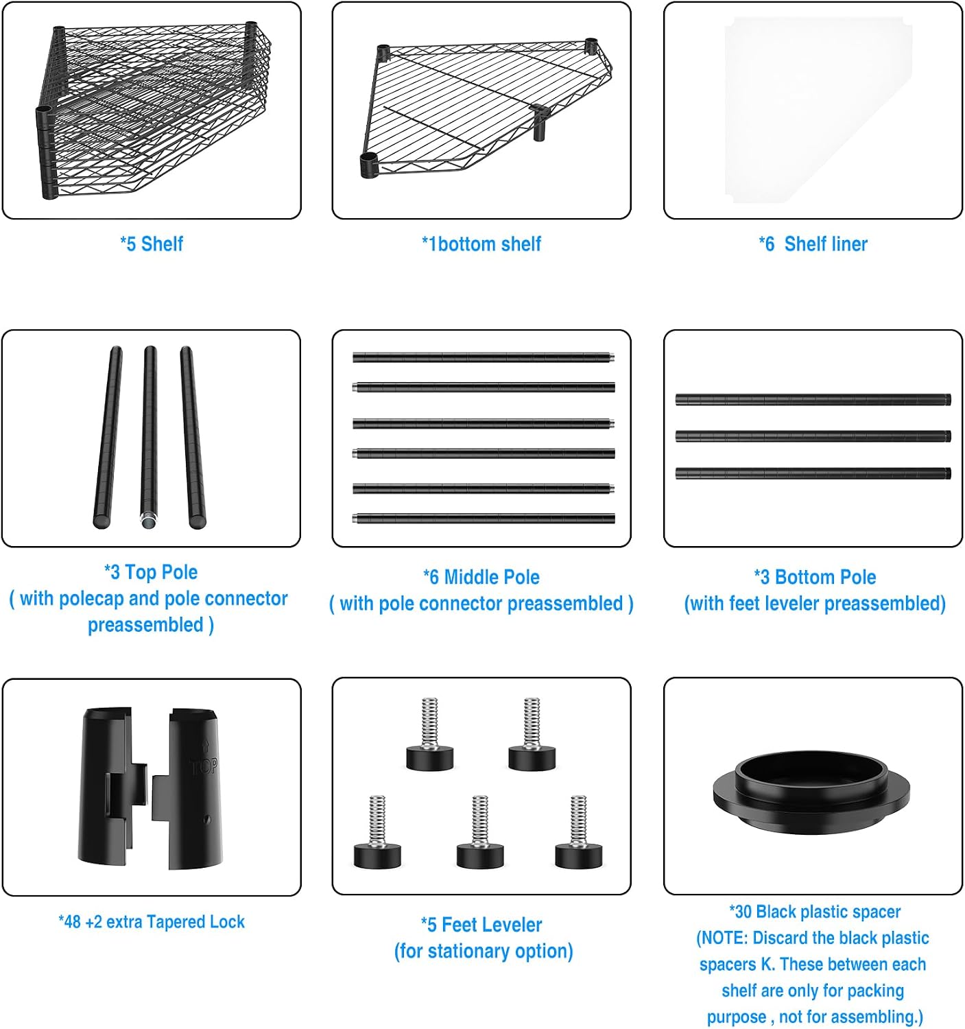 Heavy Duty Adjustable Wire Shelving Unit