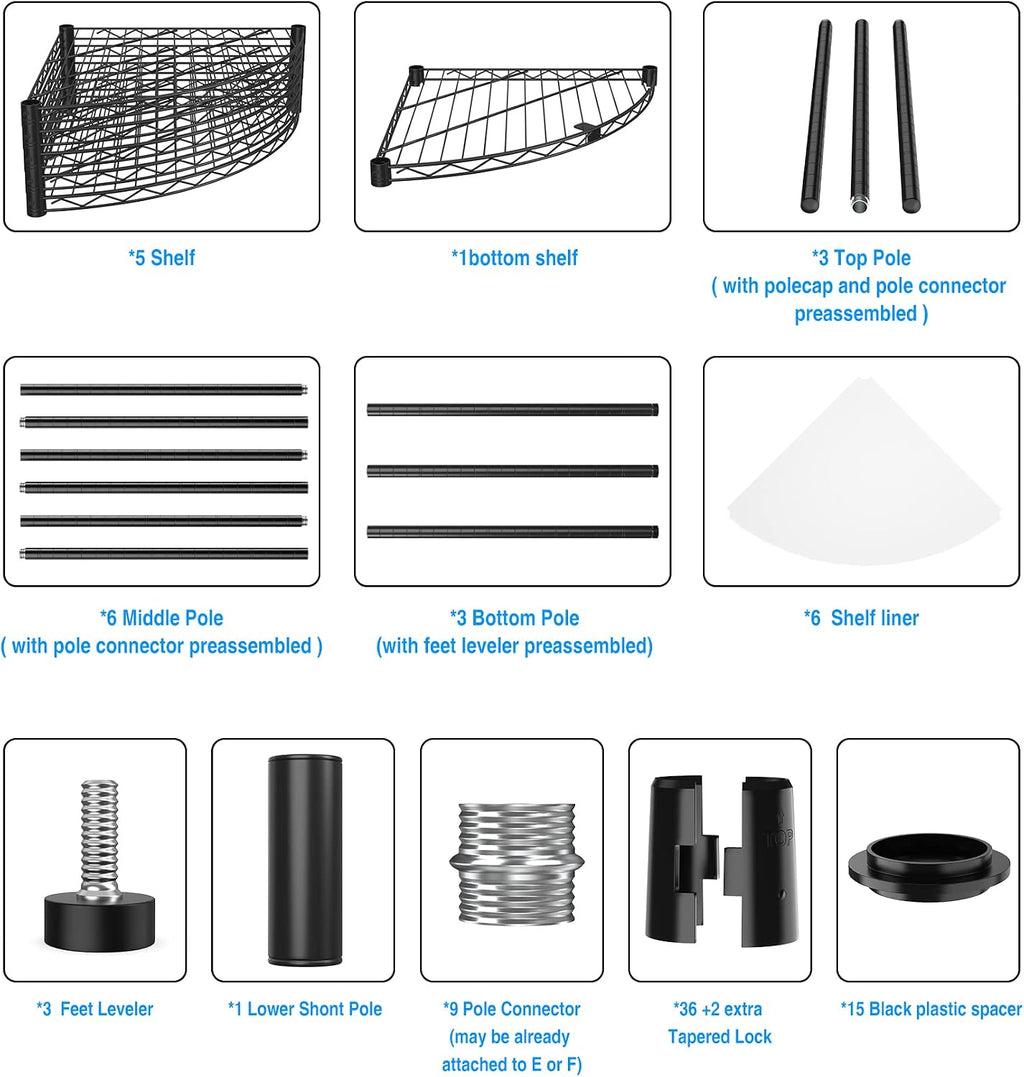 Heavy Duty Adjustable Wire Shelving Unit