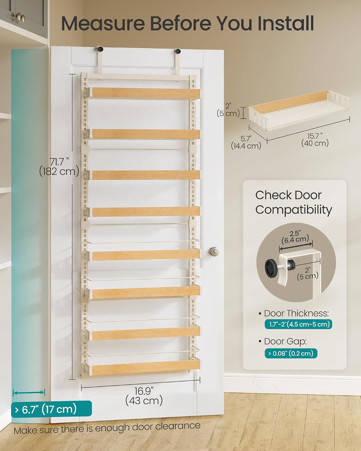 8-Tier Over Door Storage Spice Rack