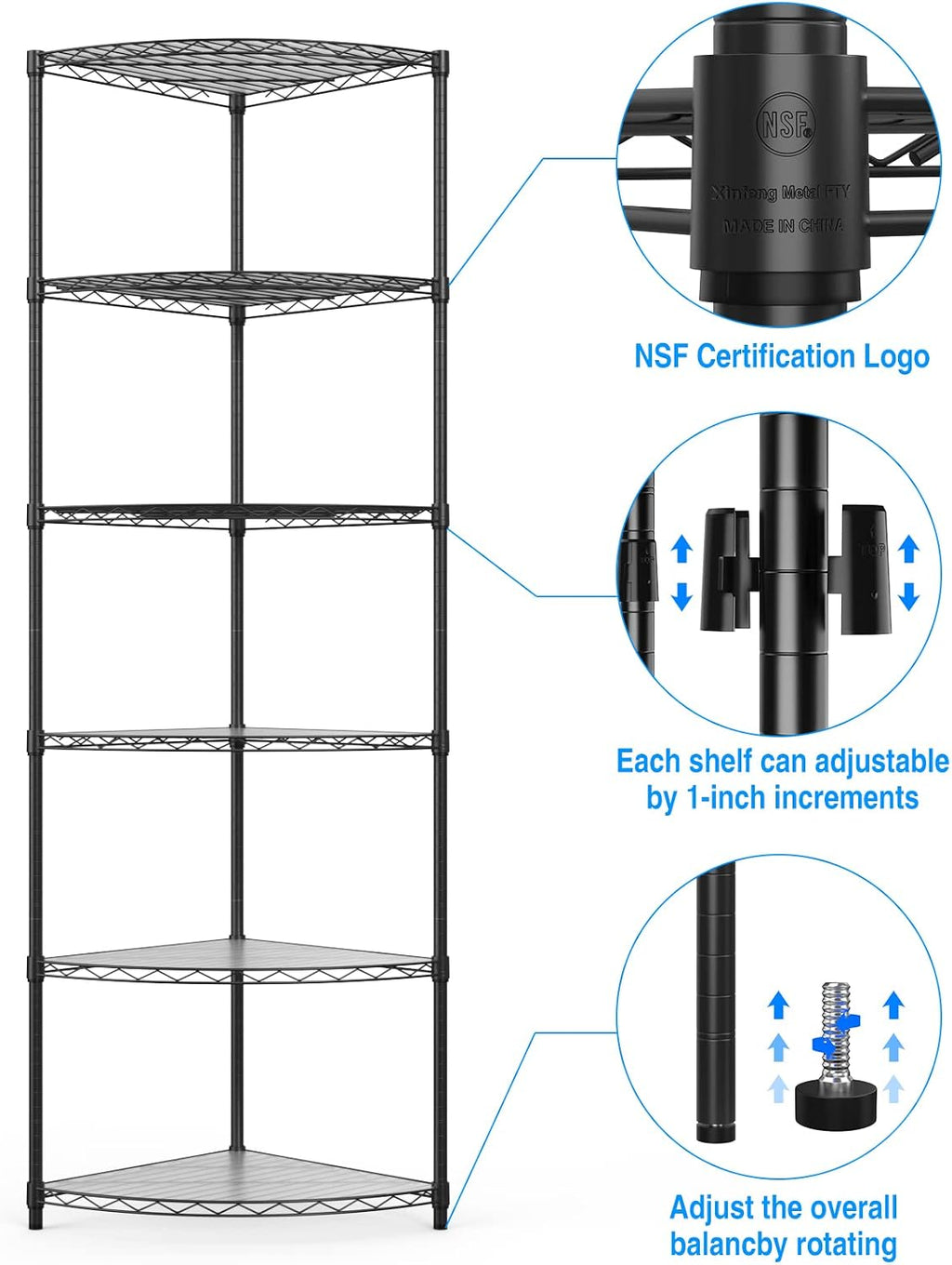 Heavy Duty Adjustable Wire Shelving Unit