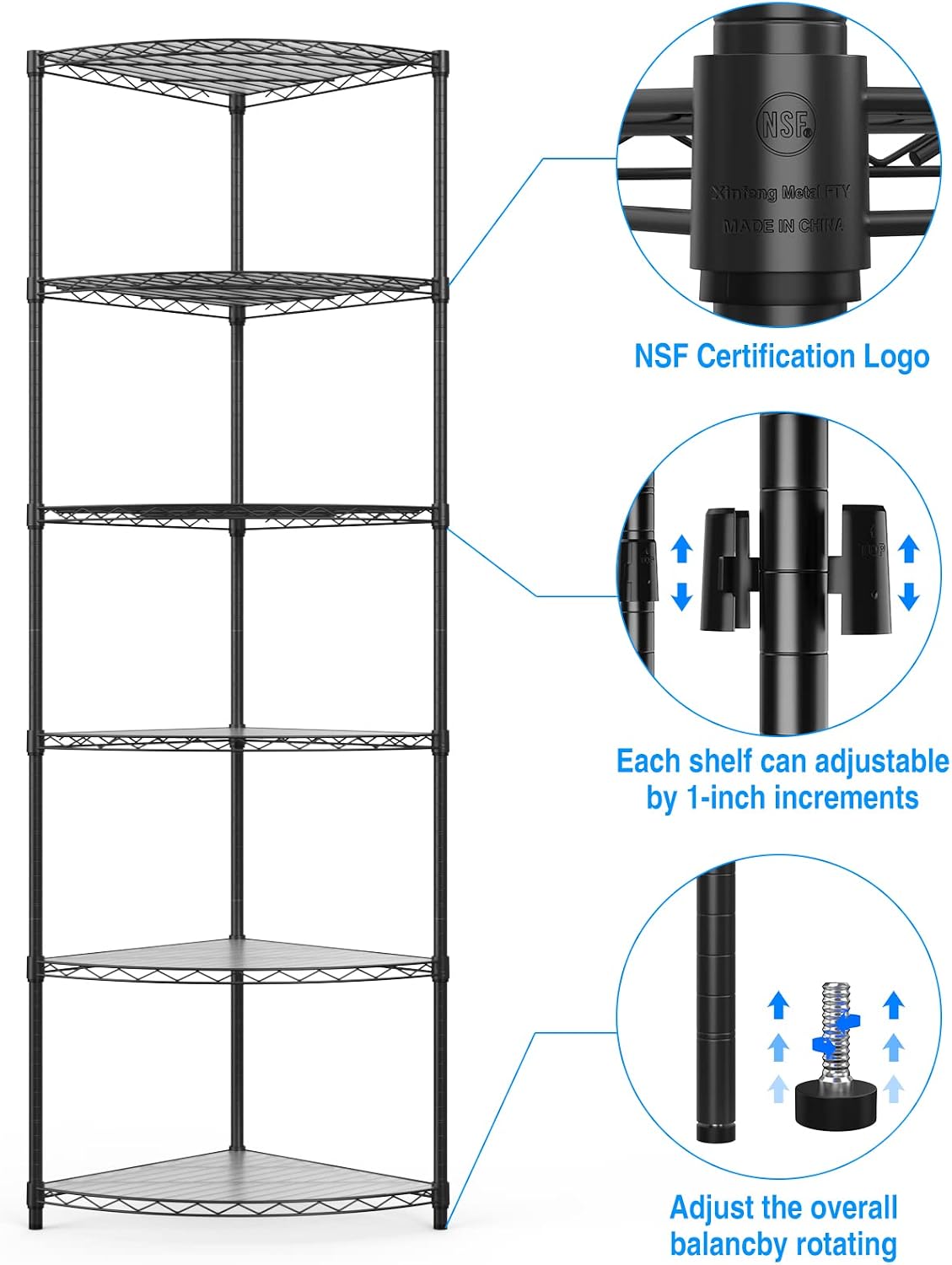 Heavy Duty Adjustable Wire Shelving Unit