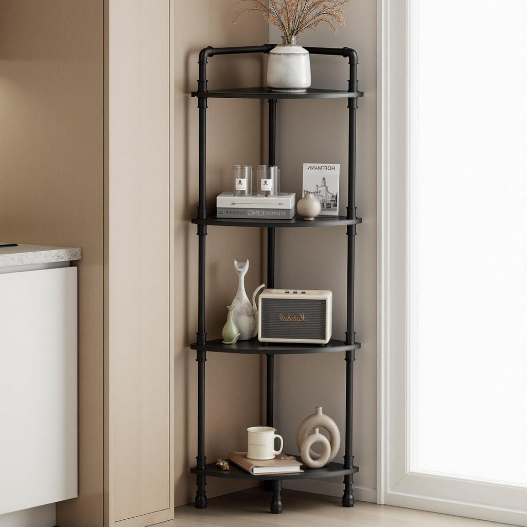 4-Tier Corner Storage Bookshelf