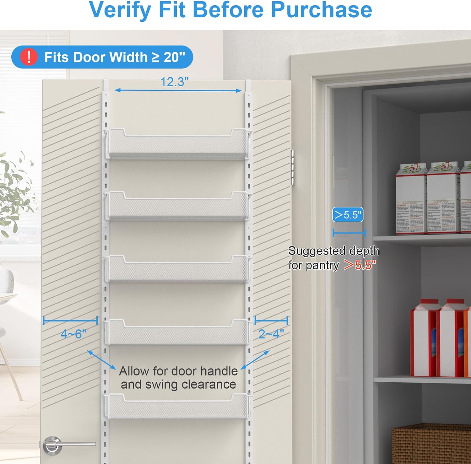 8-Tier Over Door Spice Storage Rack