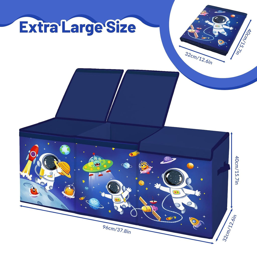 Collapsible Toy Storage Box with Lid