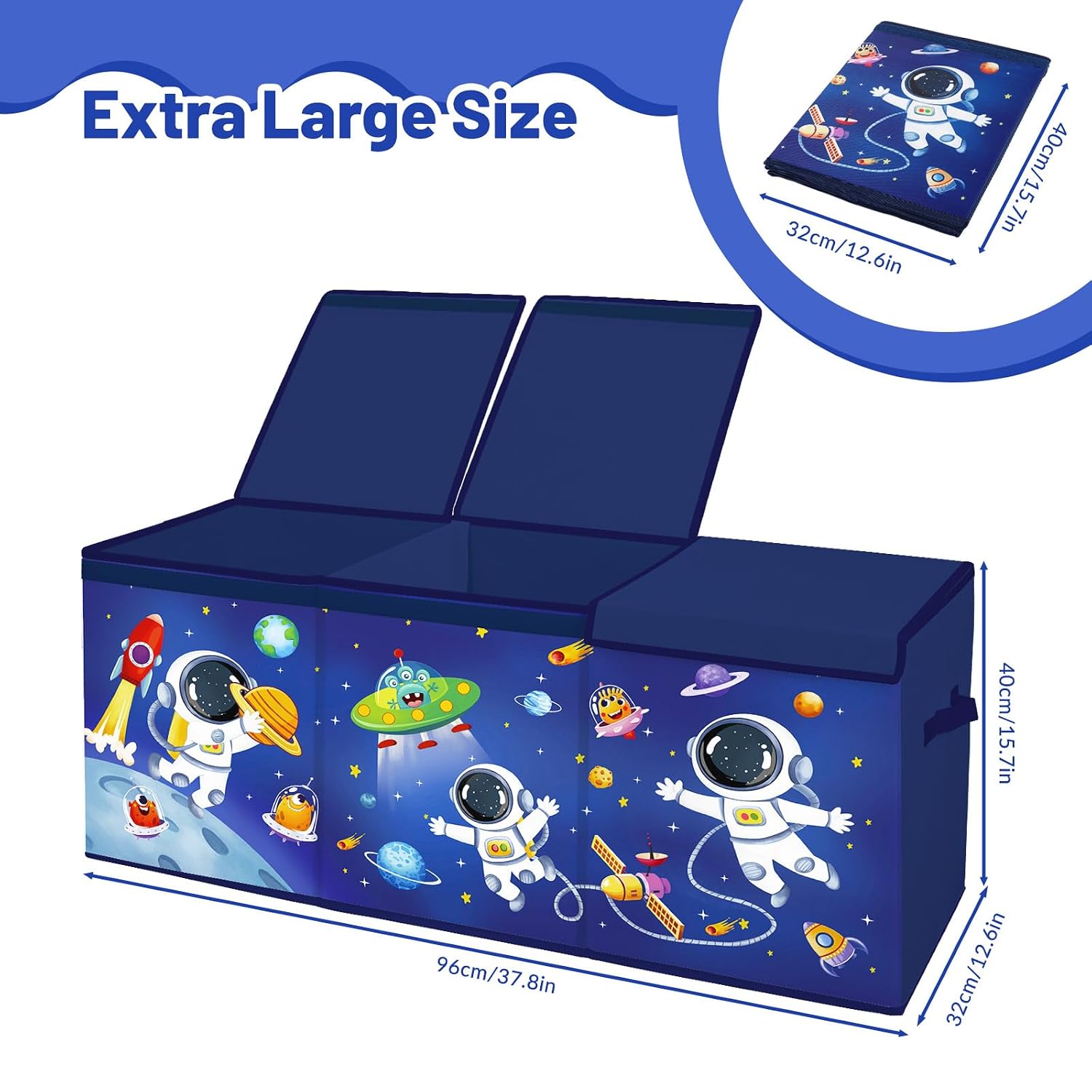 Collapsible Toy Storage Box with Lid