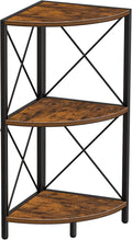 3-Tier Rustic Corner Display Shelf