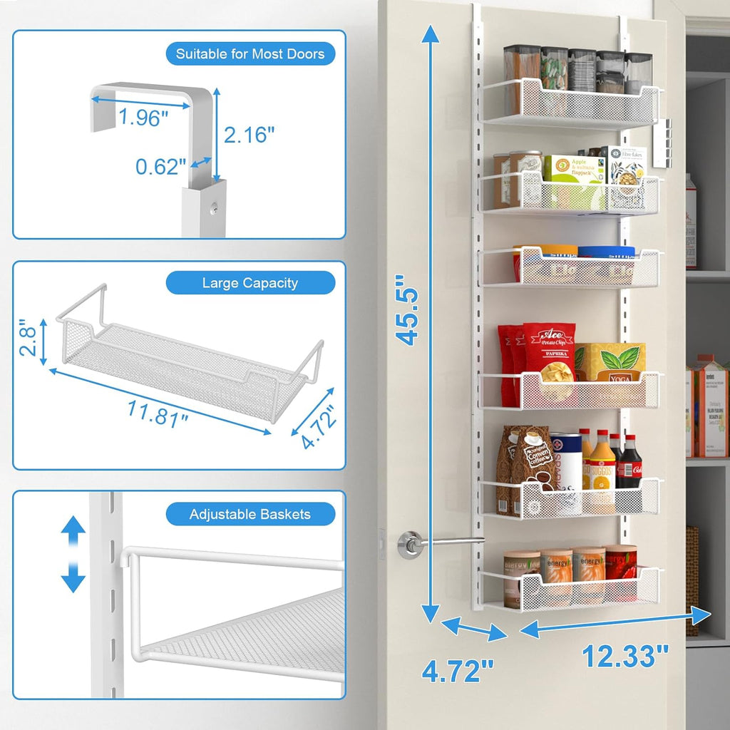 6-Tier Over Door Spice Storage Rack
