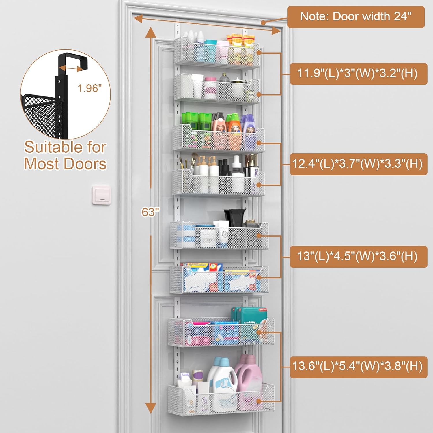 8-Tier Over Door Storage Organizer