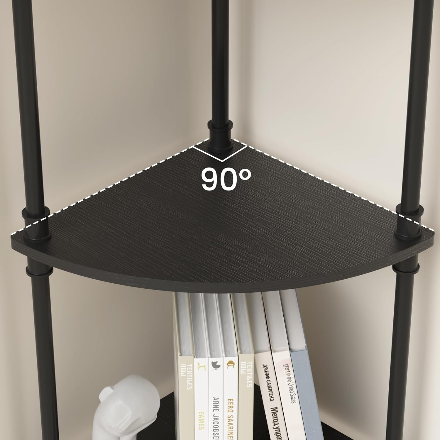 4-Tier Corner Storage Bookshelf