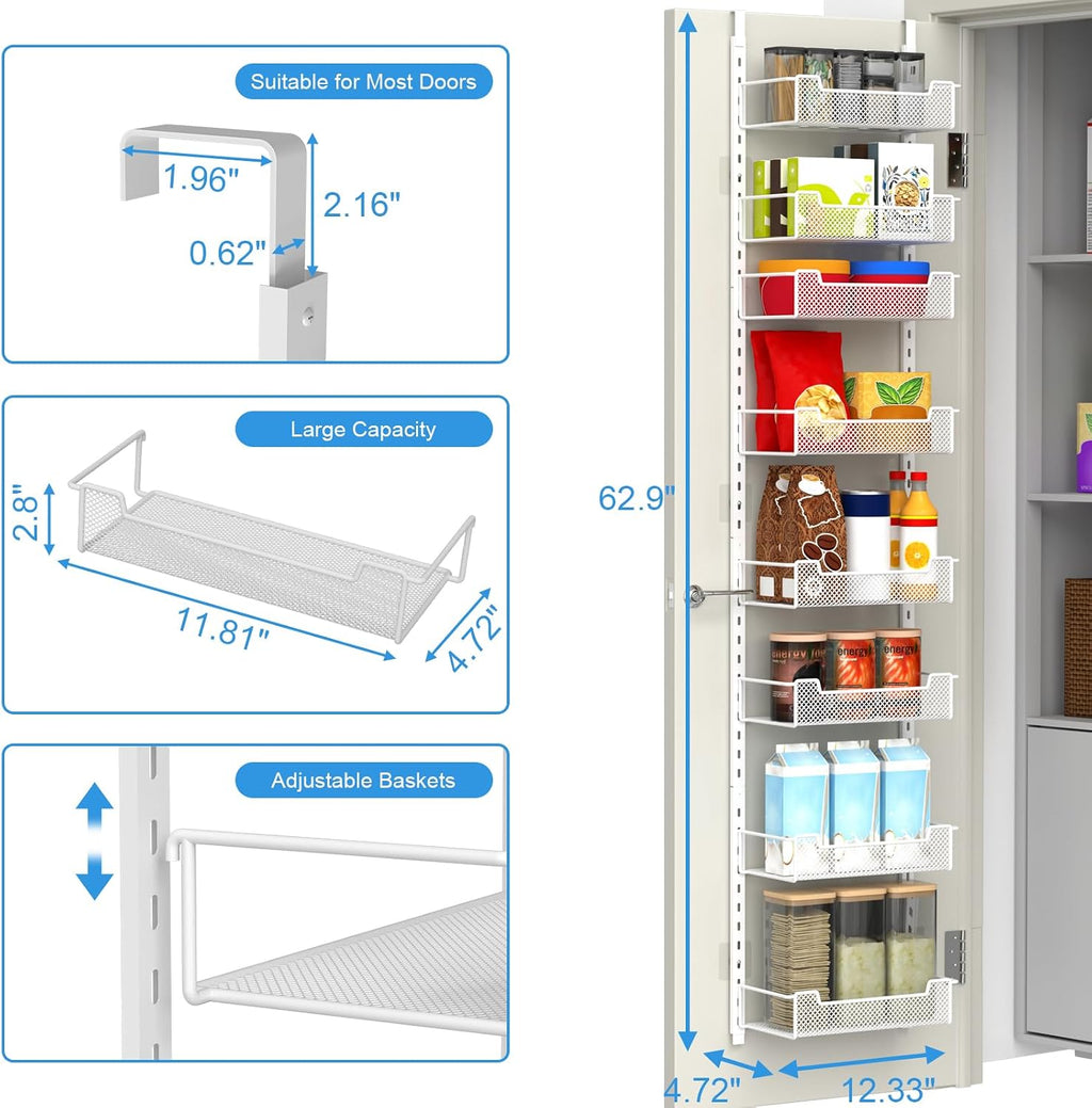 8-Tier Over Door Spice Storage Rack