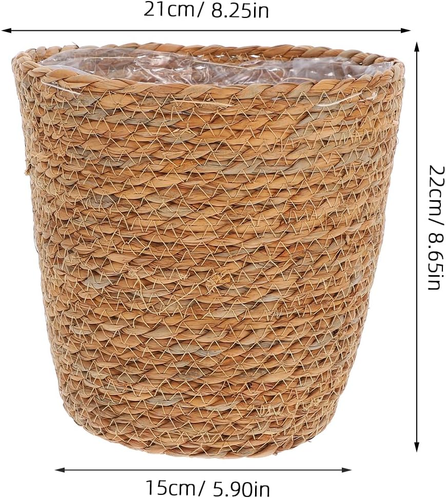 Woven Seagrass Planter Basket With Liner