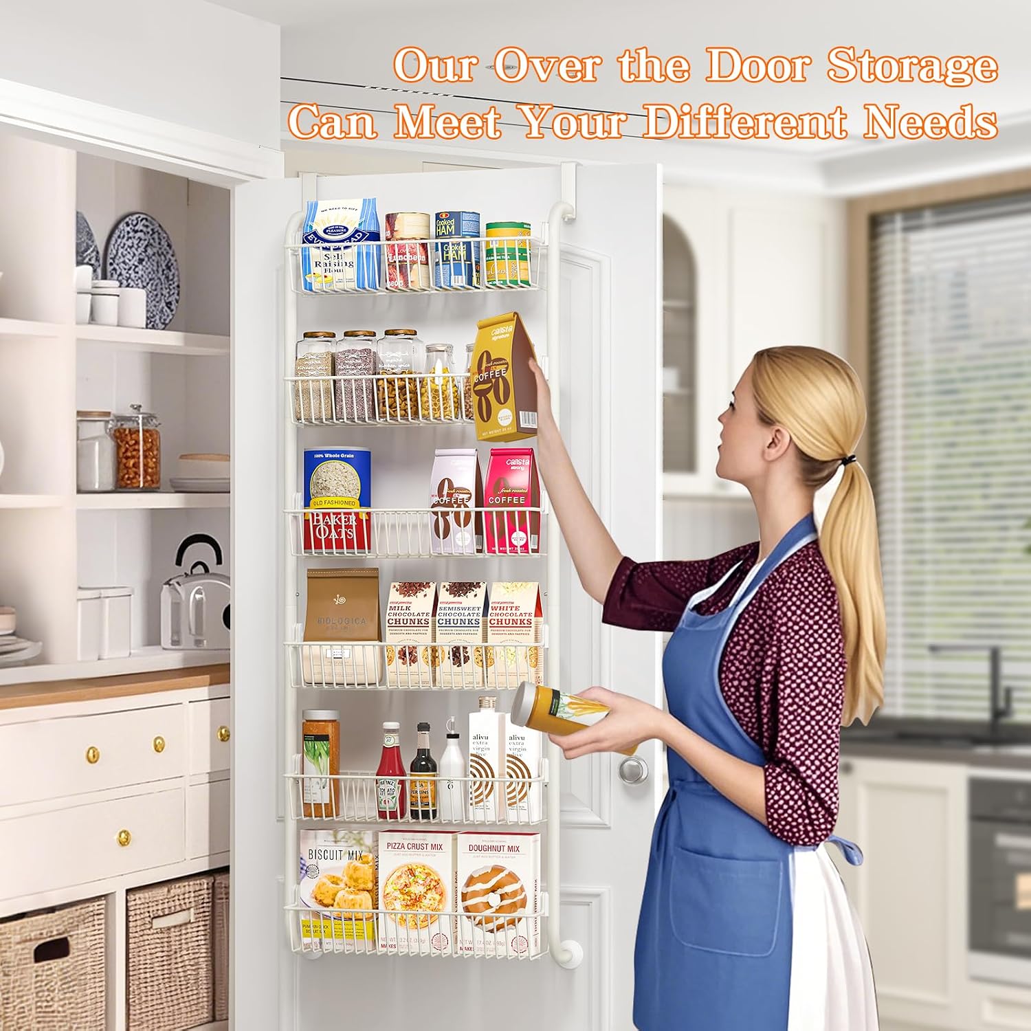 Over Door 6-Tier Hanging Spice Rack