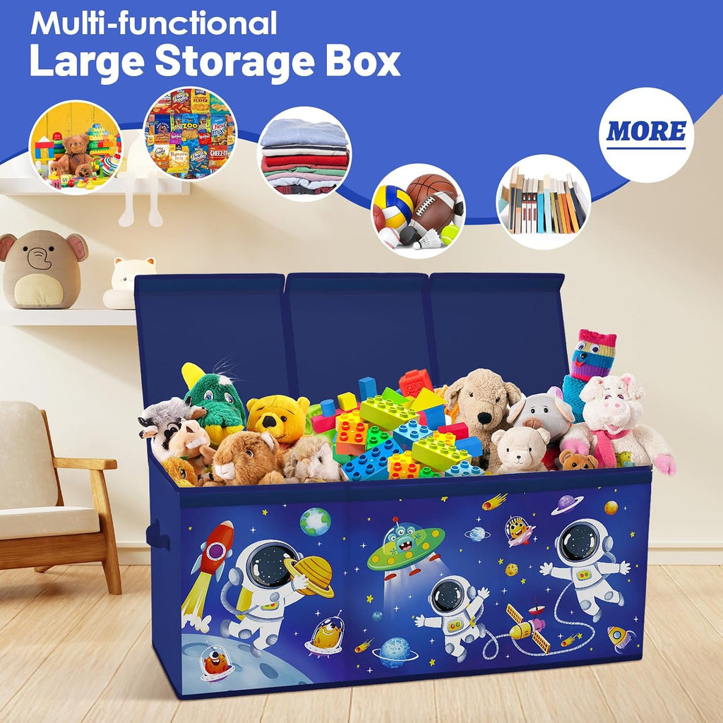 Collapsible Toy Storage Box with Lid