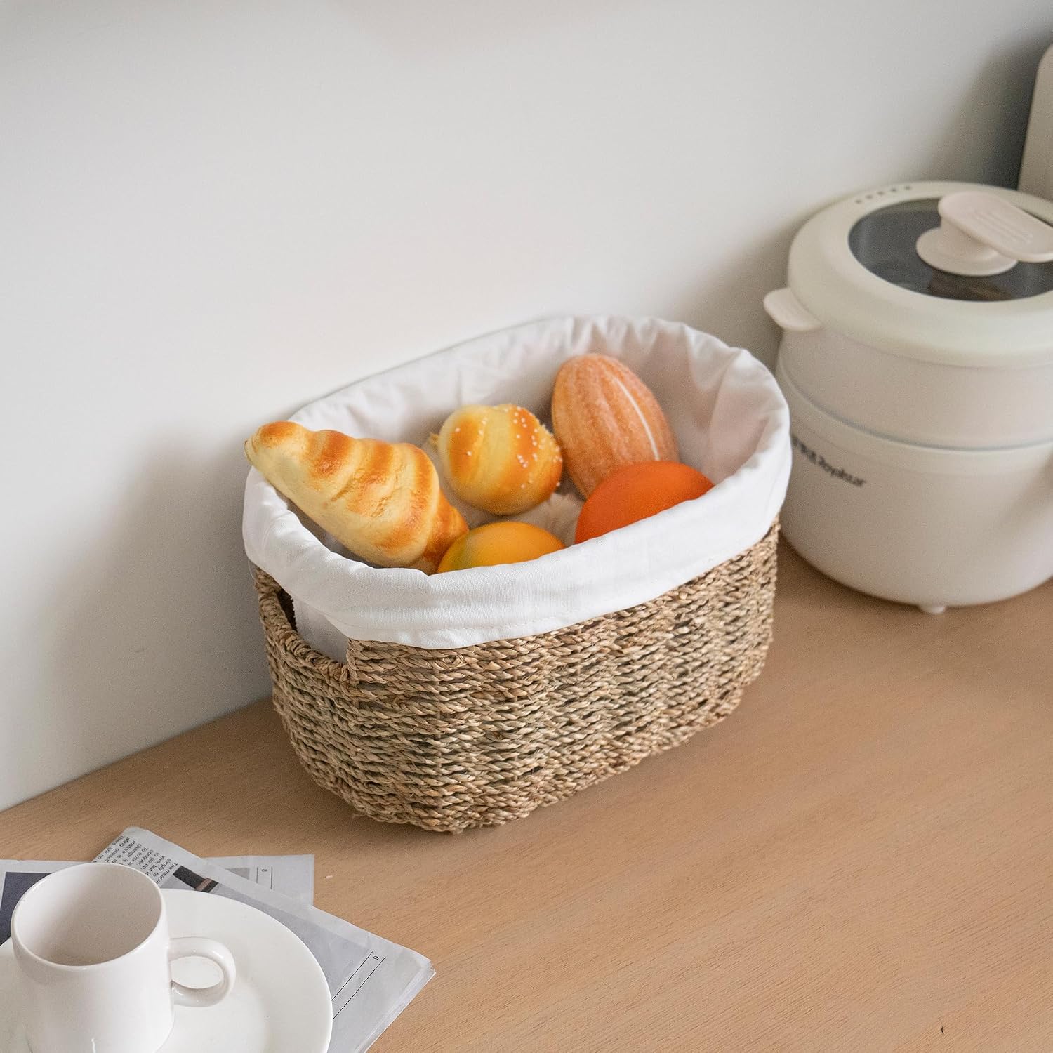 Handwoven Seagrass Serving Basket