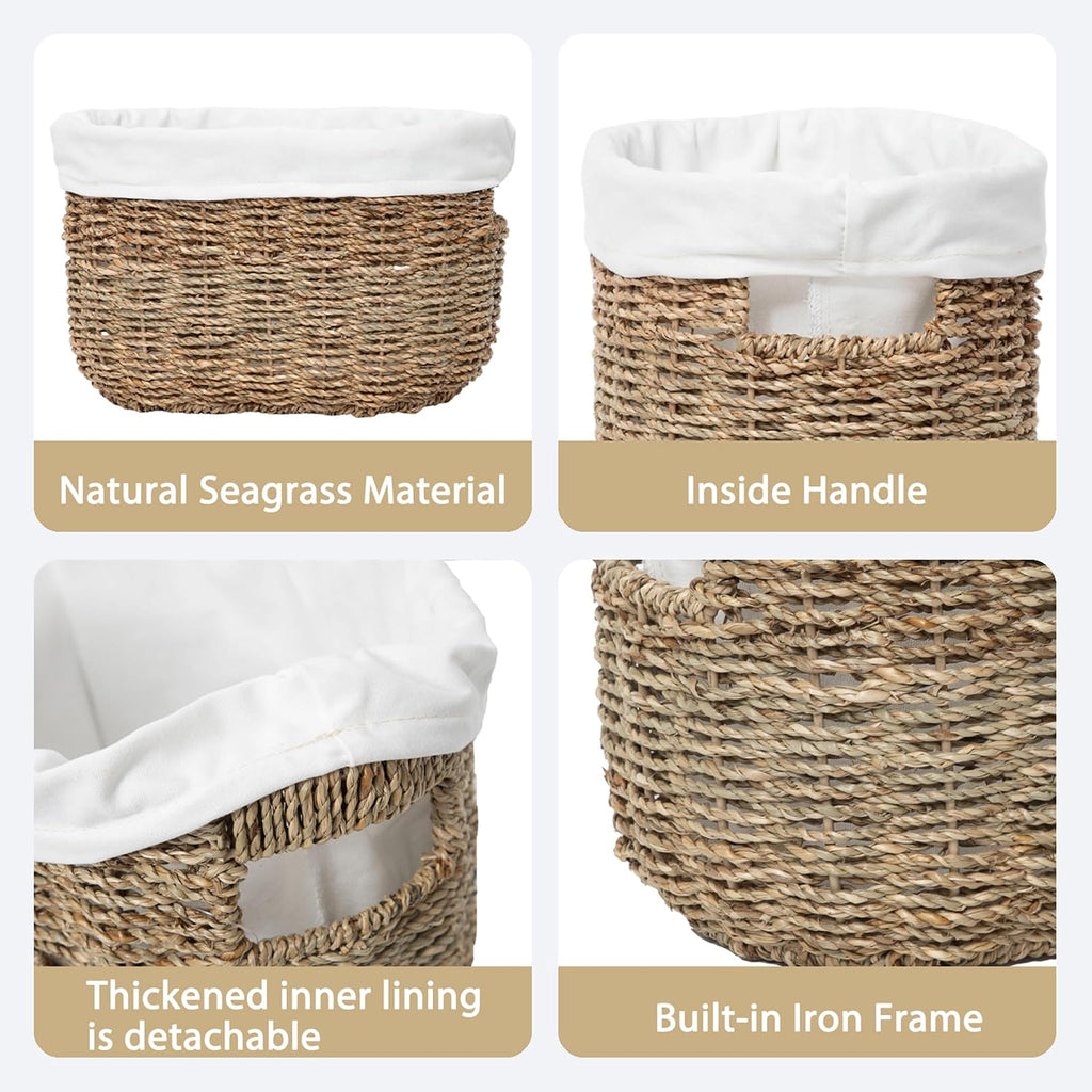 Handwoven Seagrass Serving Basket