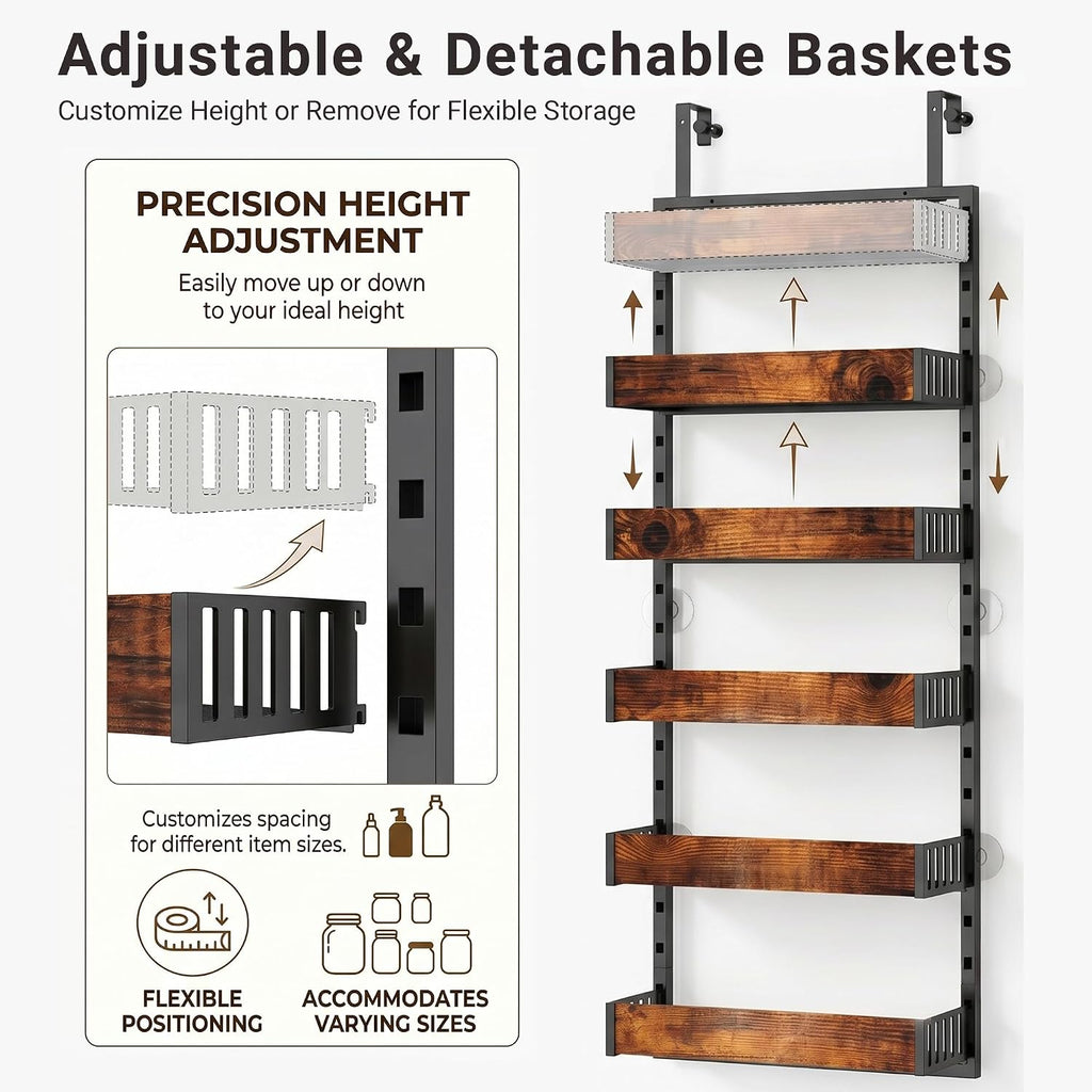Over Door Adjustable Storage Spice Rack