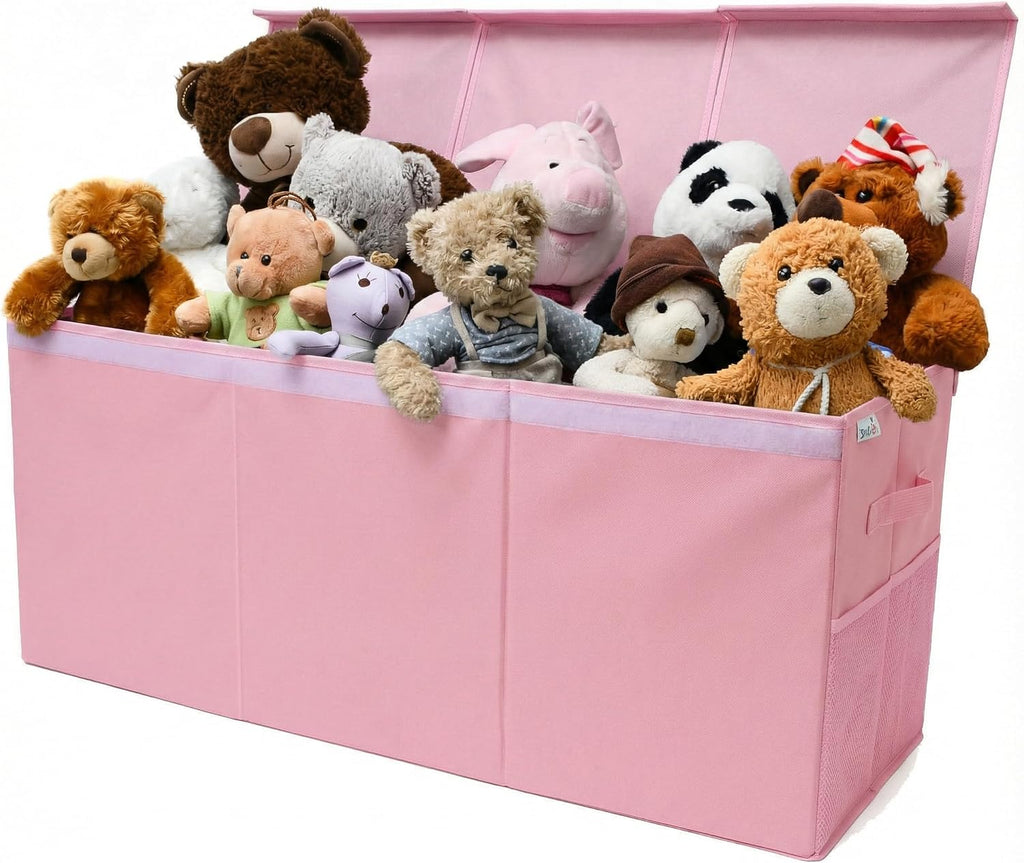 Collapsible Toy Storage Chest with Lid