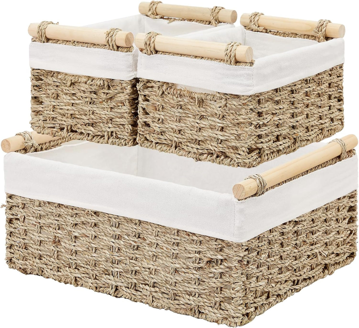 Seagrass Storage Baskets With Handles