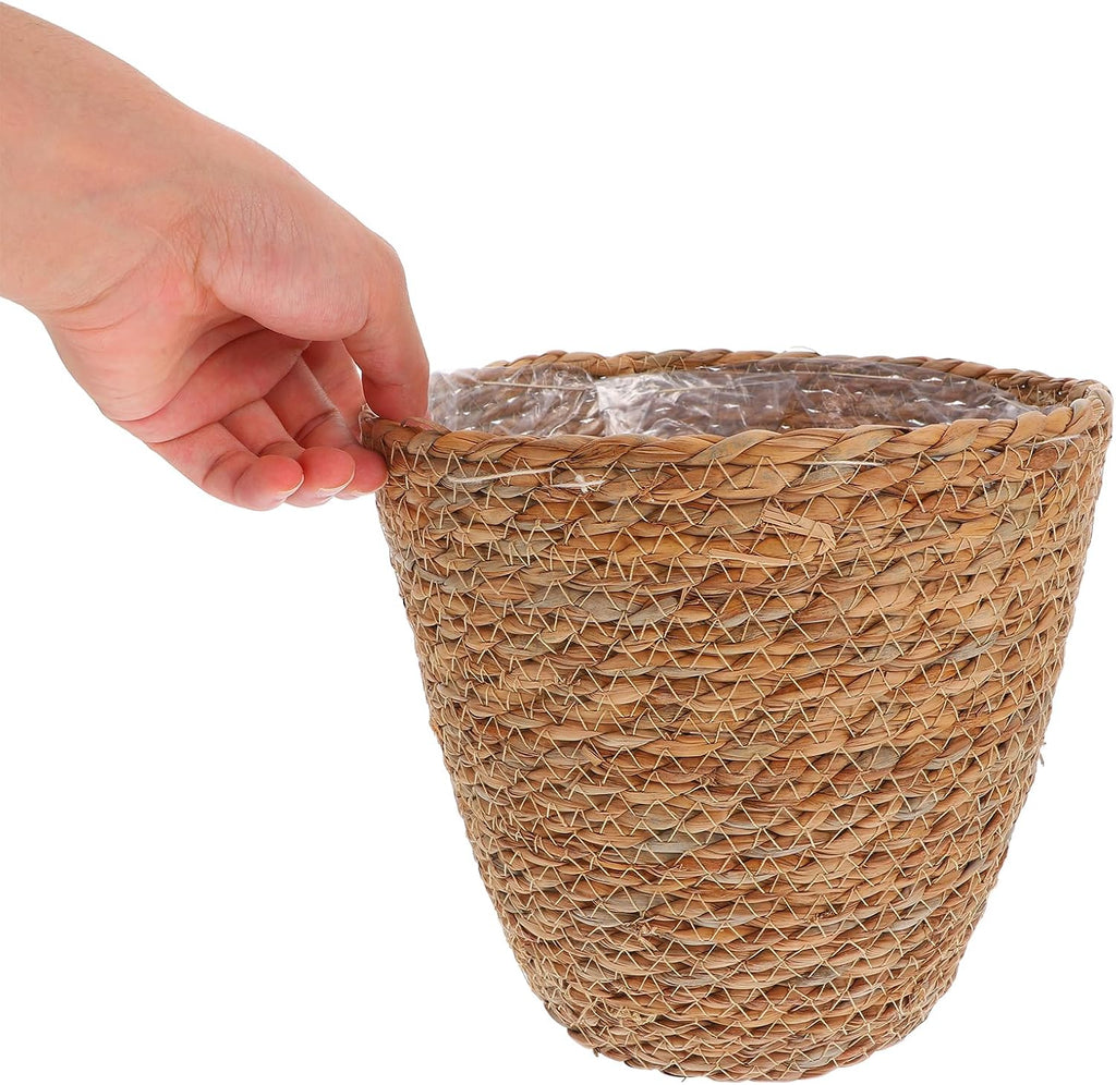 Woven Seagrass Planter Basket With Liner