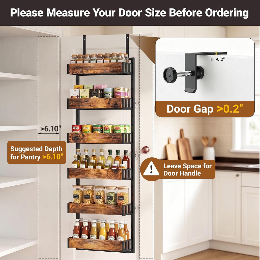 Over Door Adjustable Storage Spice Rack