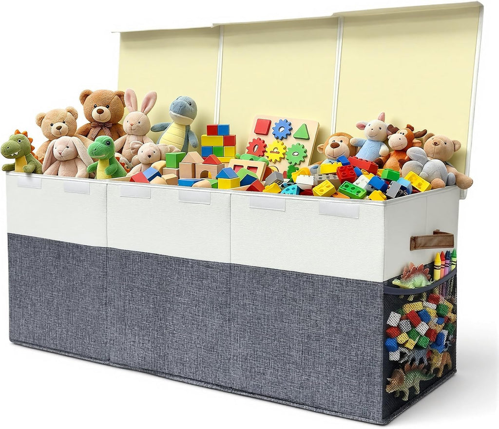 Collapsible Toy Chest With Dividers & Lid