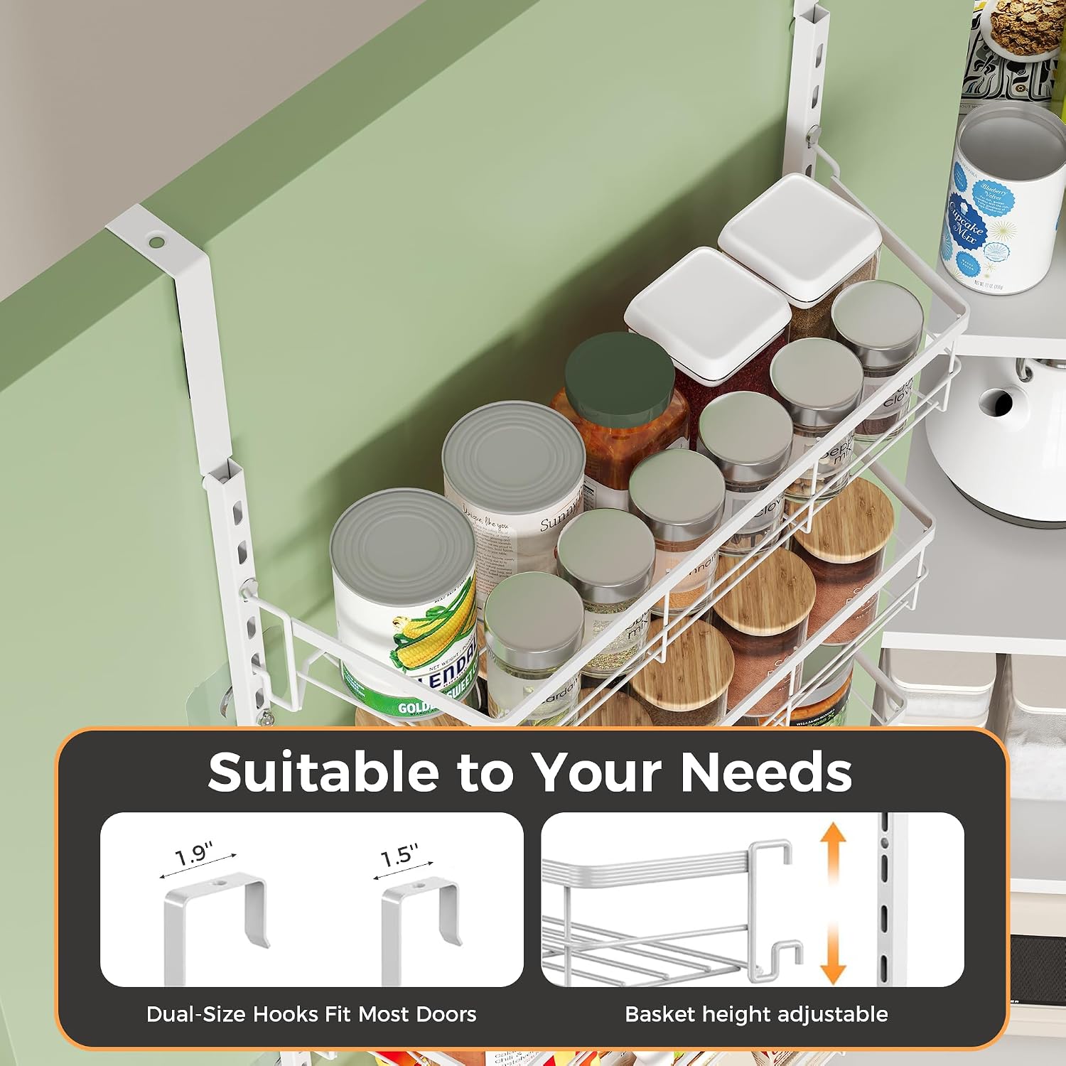 8-Tier Over Door Storage Spice Rack