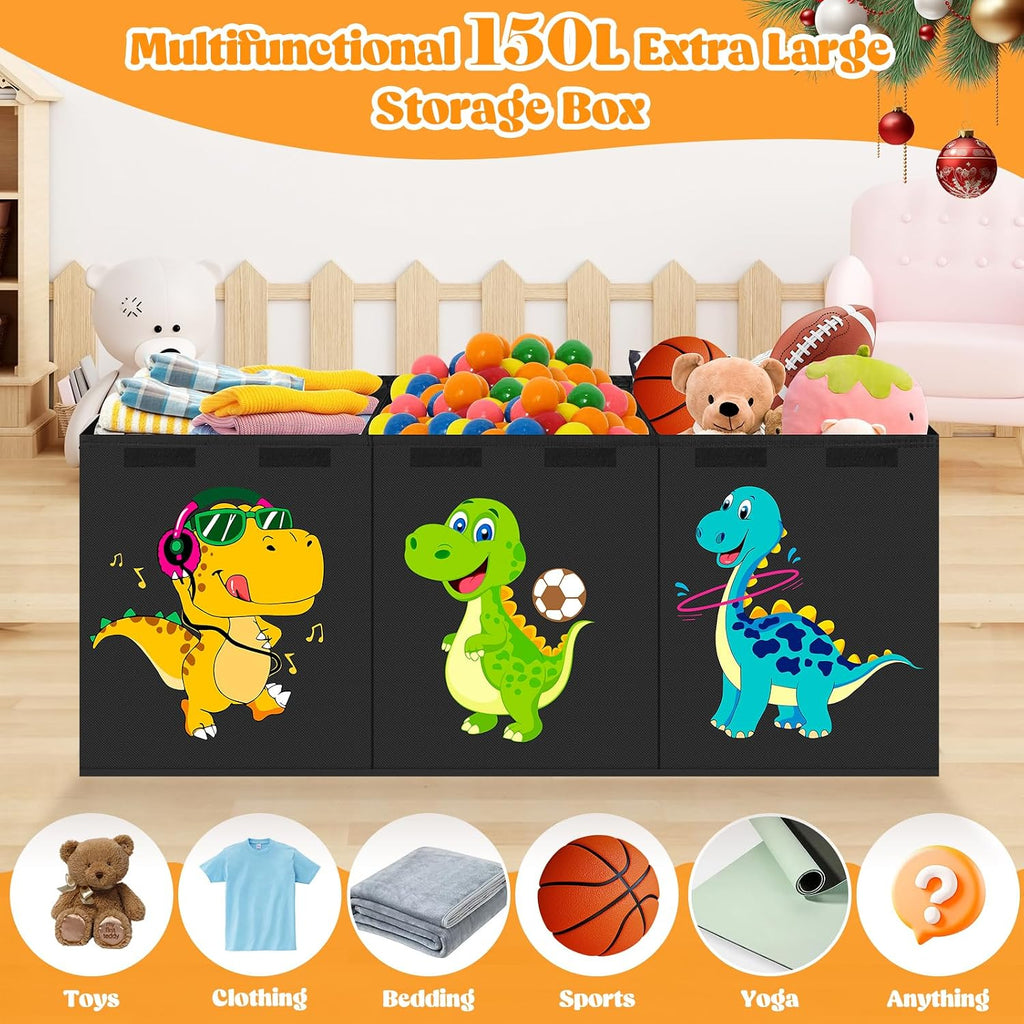 Collapsible Toy Chest with Dividers & Lid