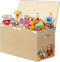 Foldable Toy Chest With Divider & Lid