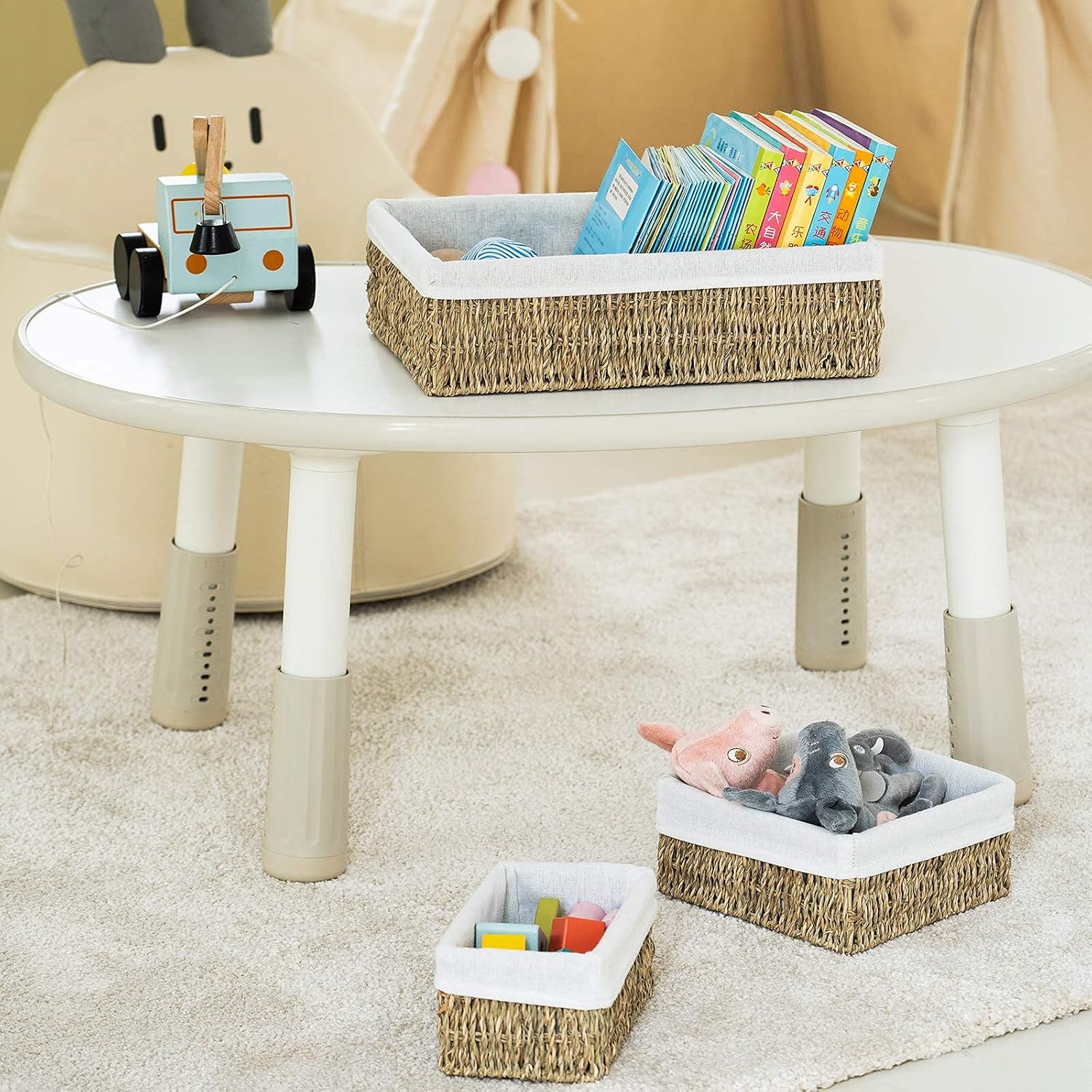 Handwoven Seagrass Nesting Baskets