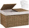 Seagrass Storage Basket With Lids & Liners