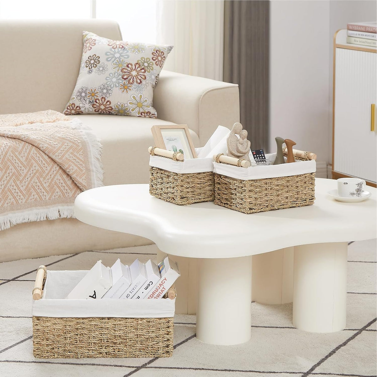 Seagrass Storage Baskets With Handles