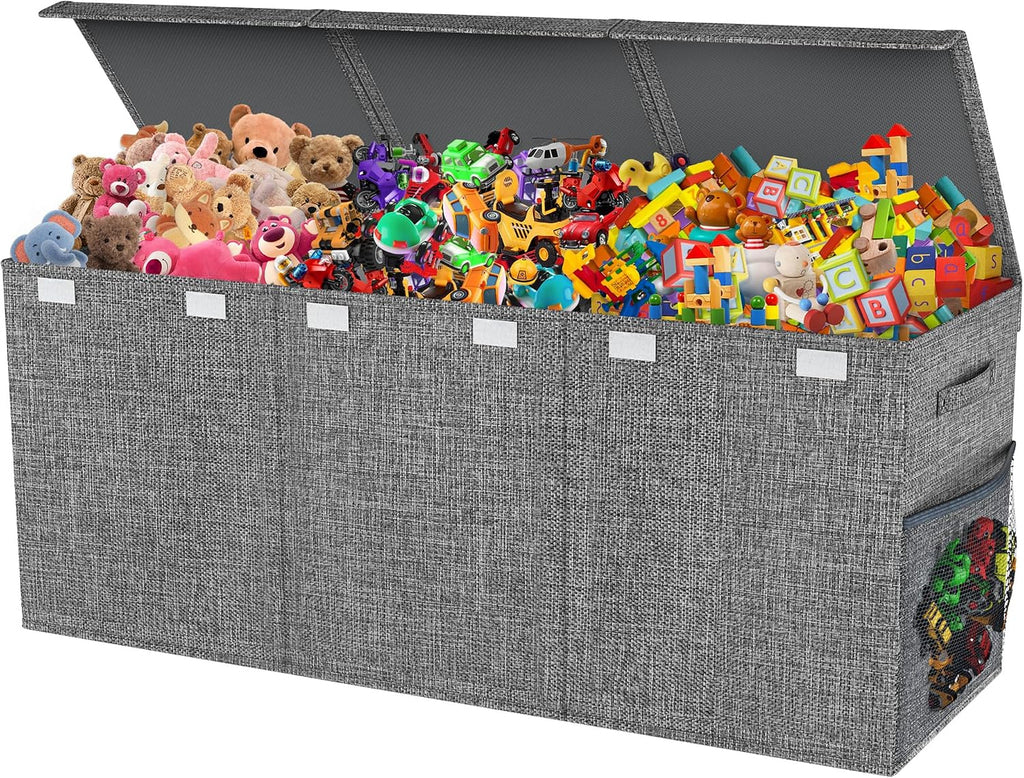 Collapsible Toy Chest With Dividers & Lid
